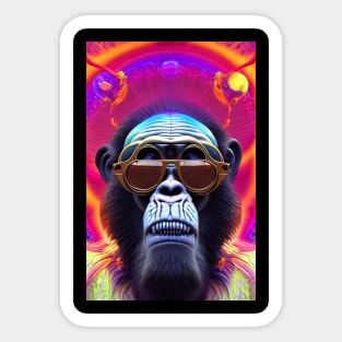 PSYCHEDELIC MONKEY APE Sticker